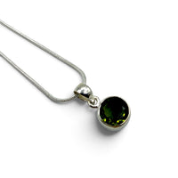 Necklace - Moldavite Faceted Circle $250
