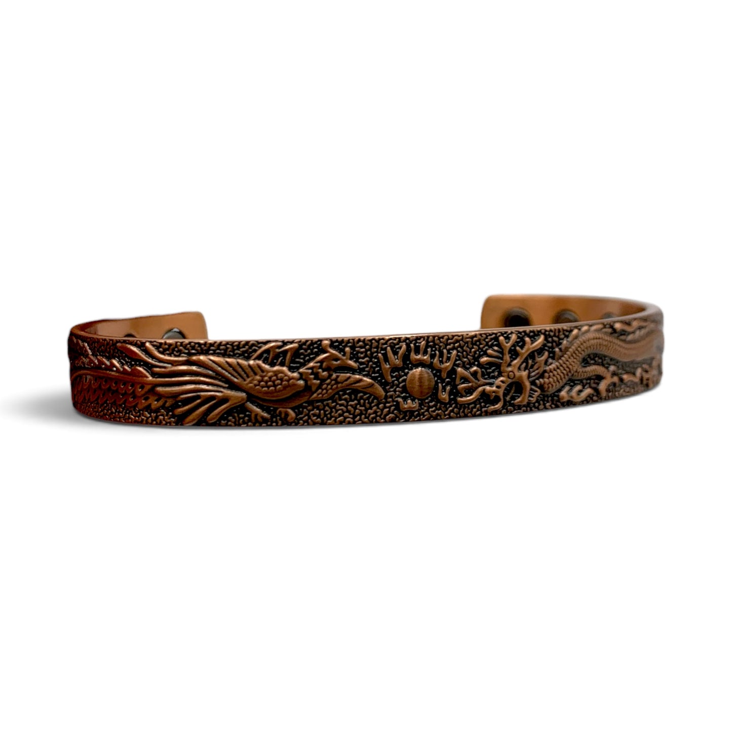Bracelet - Copper Adjustable Dragon & Pheonix