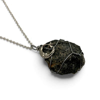Necklace - Moonstone Black Raw with Charm $40