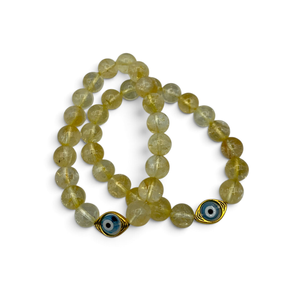 Bracelet - Citrine 10mm Eye Charm