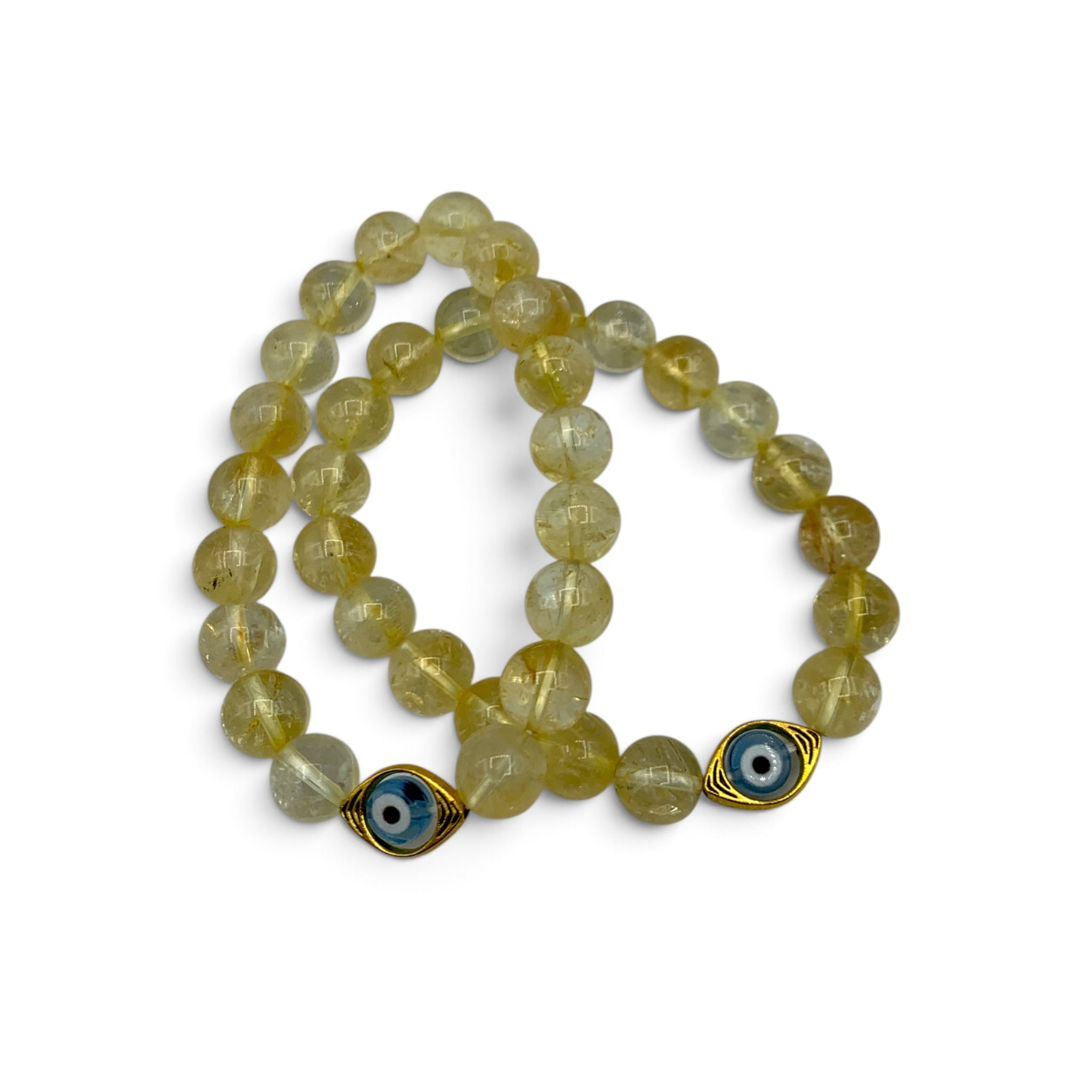 Bracelet - Citrine 10mm Eye Charm