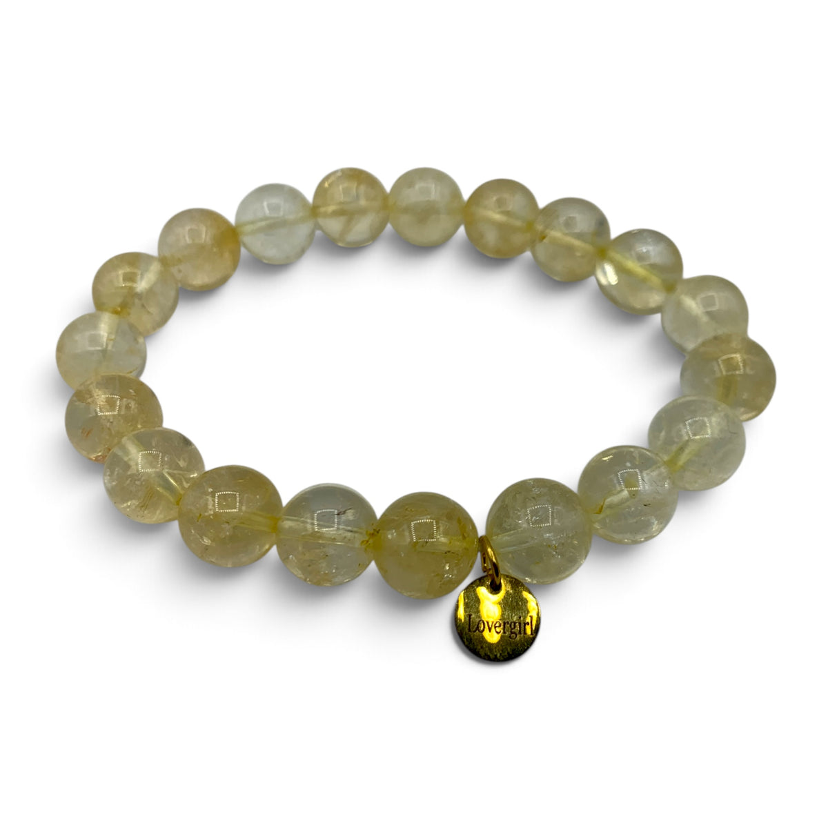 Bracelet - Citrine 10mm Lover Girl Charm