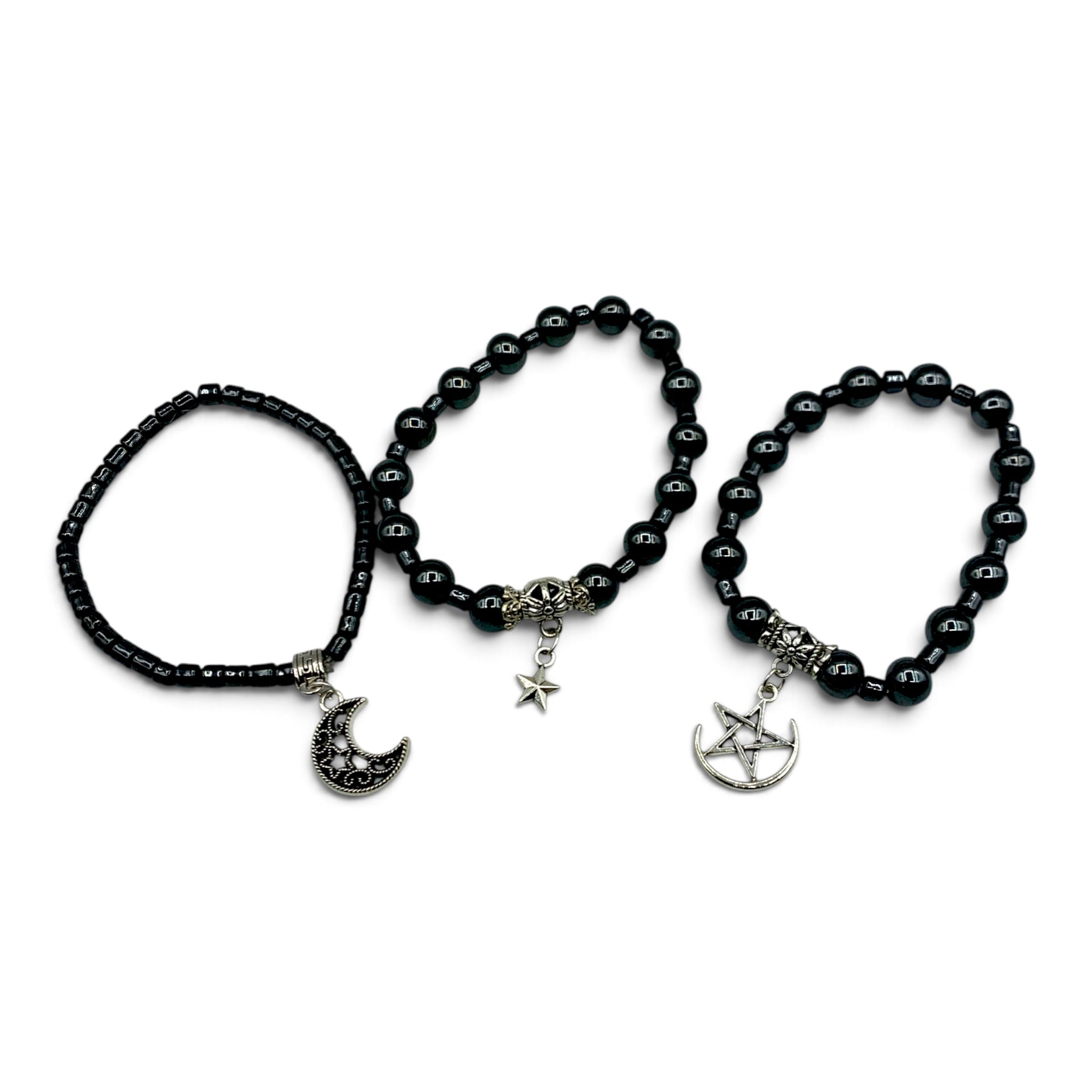 Bracelet - Hematite 8mm with Charm