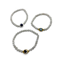 Bracelet - Moonstone Rainbow with Charm