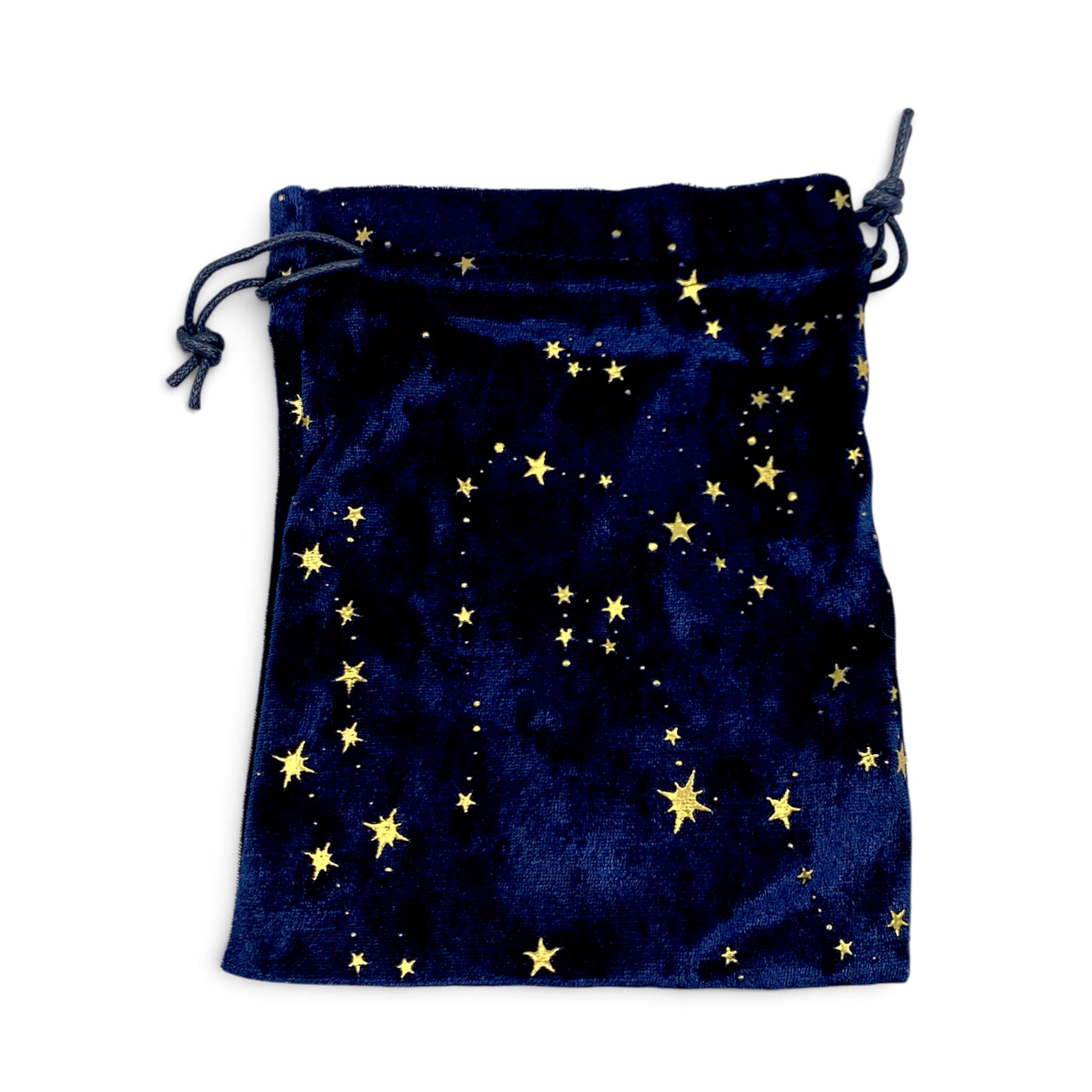 Tarot Bag Velvet - Indigo with stars