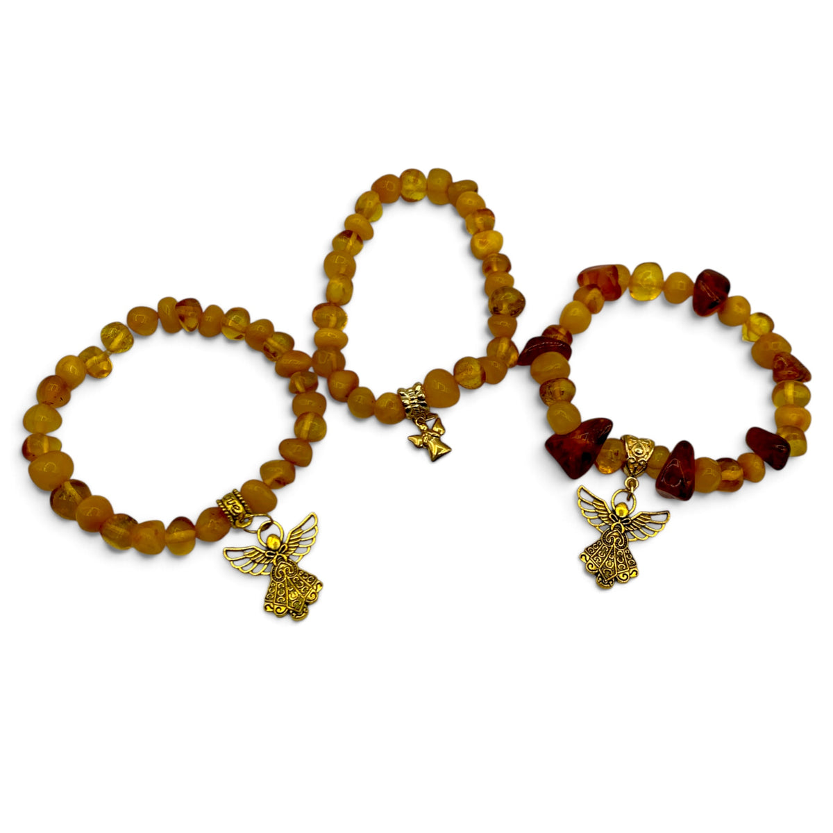 Bracelet - Amber with Angel Charm