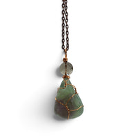 Necklace - Fluorite Rainbow & Smoky Quartz $40