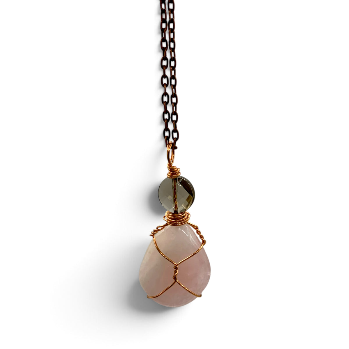 Necklace - Rose Quartz & Smoky Quartz