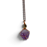 Necklace - Amethyst & Smoky Quartz