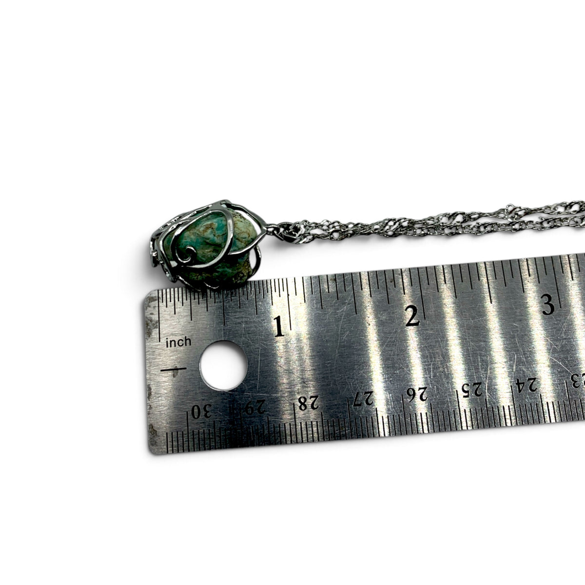 Necklace - Turquoise Raw Wrapped $35