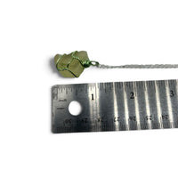 Necklace - Tektite Libyan Green Wire Wrapped $100