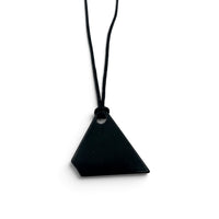 Necklace - Shungite Triangle CHIPPED $25 SALE $5