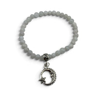 Bracelet - Moonstone Rainbow with Charm