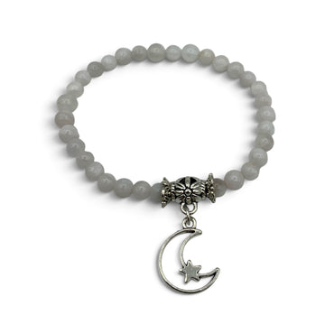 Bracelet - Moonstone Rainbow with Charm