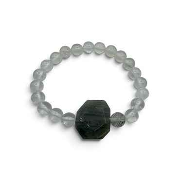 Bracelet - Clear Quartz & Labradorite