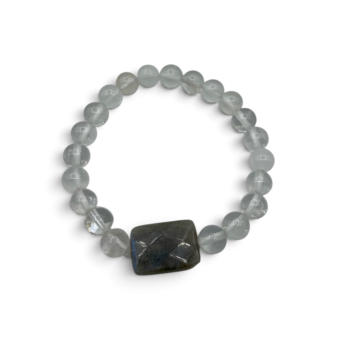 Bracelet - Clear Quartz & Labradorite