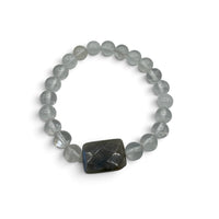 Bracelet - Clear Quartz & Labradorite