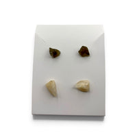 Earrings - Labradorite & Moonstone Studs