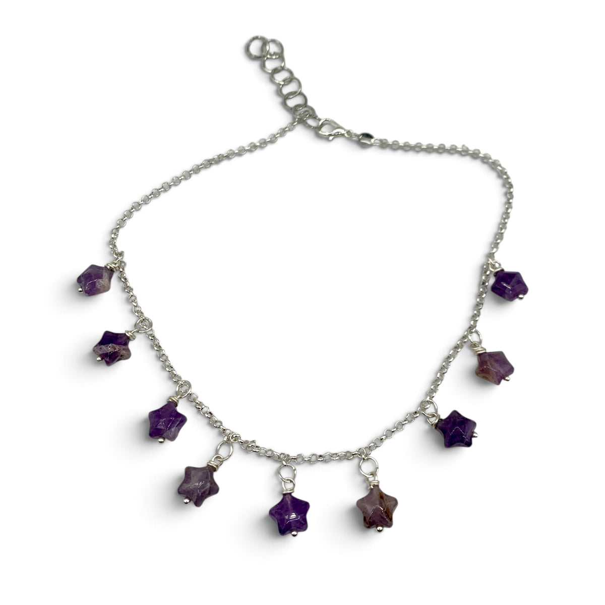 Necklace - Amethyst Stars Charm $80
