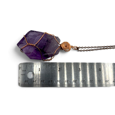 Necklace - Amethyst Raw Point $80