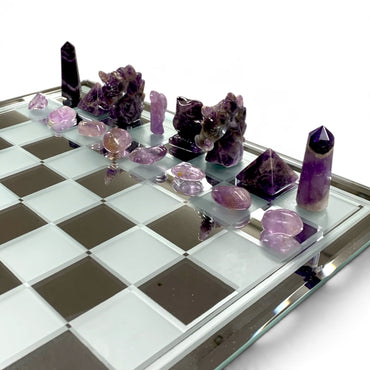 Chess Set - Amethyst & Rose Quartz