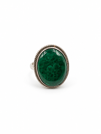 Ring - Malachite Silver