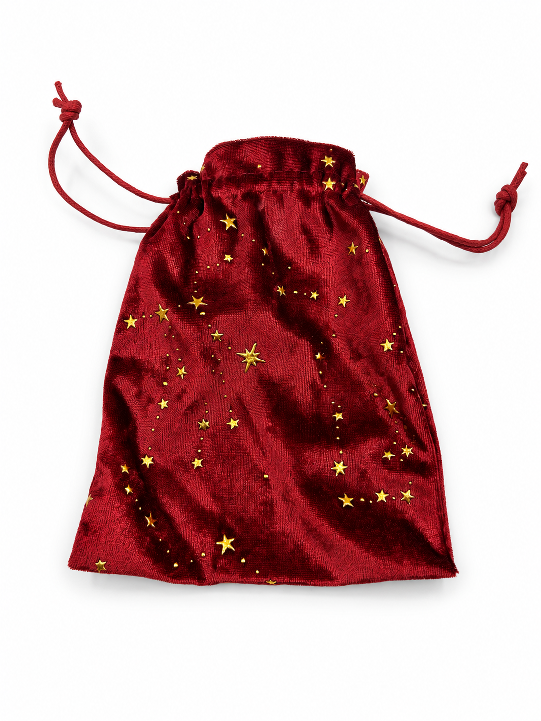 Tarot Bag Velvet - Red with stars