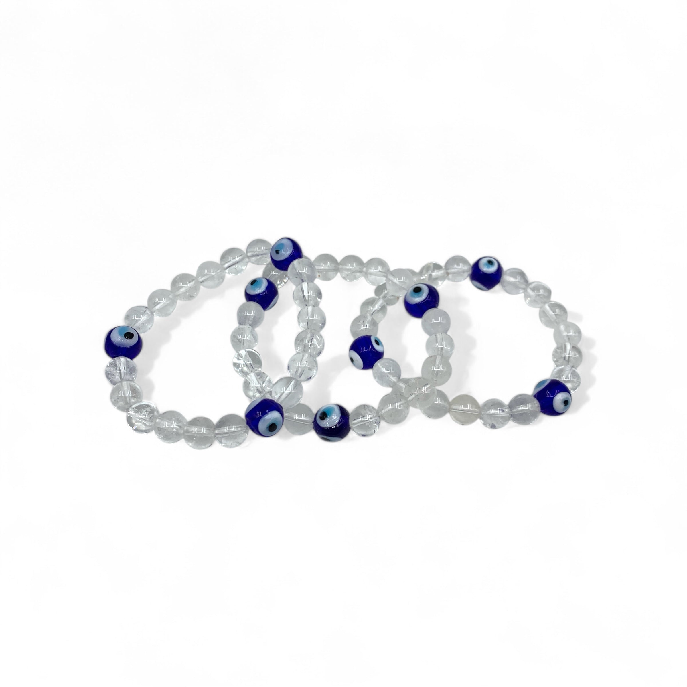 Bracelet - Clear Quartz with Eye 8mm