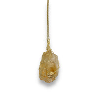 Necklace - Citrine Wire Wrapped $60