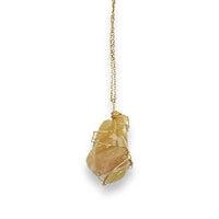 Necklace - Orange Calcite Wrapped $60