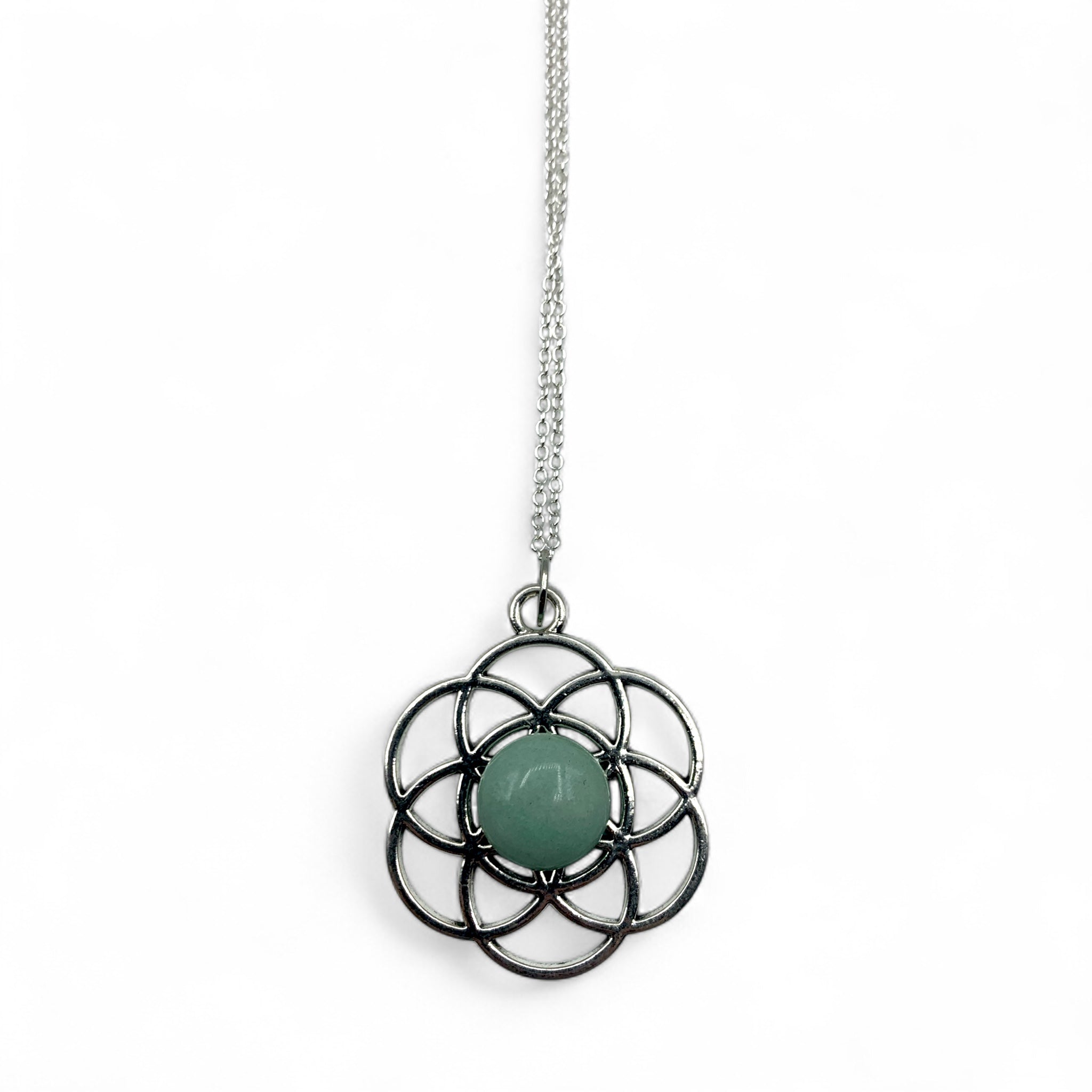 Necklace - Seed of Life with Green Aventurine