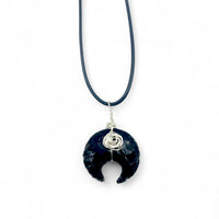 Necklace - Obsidian Raw Moon $25