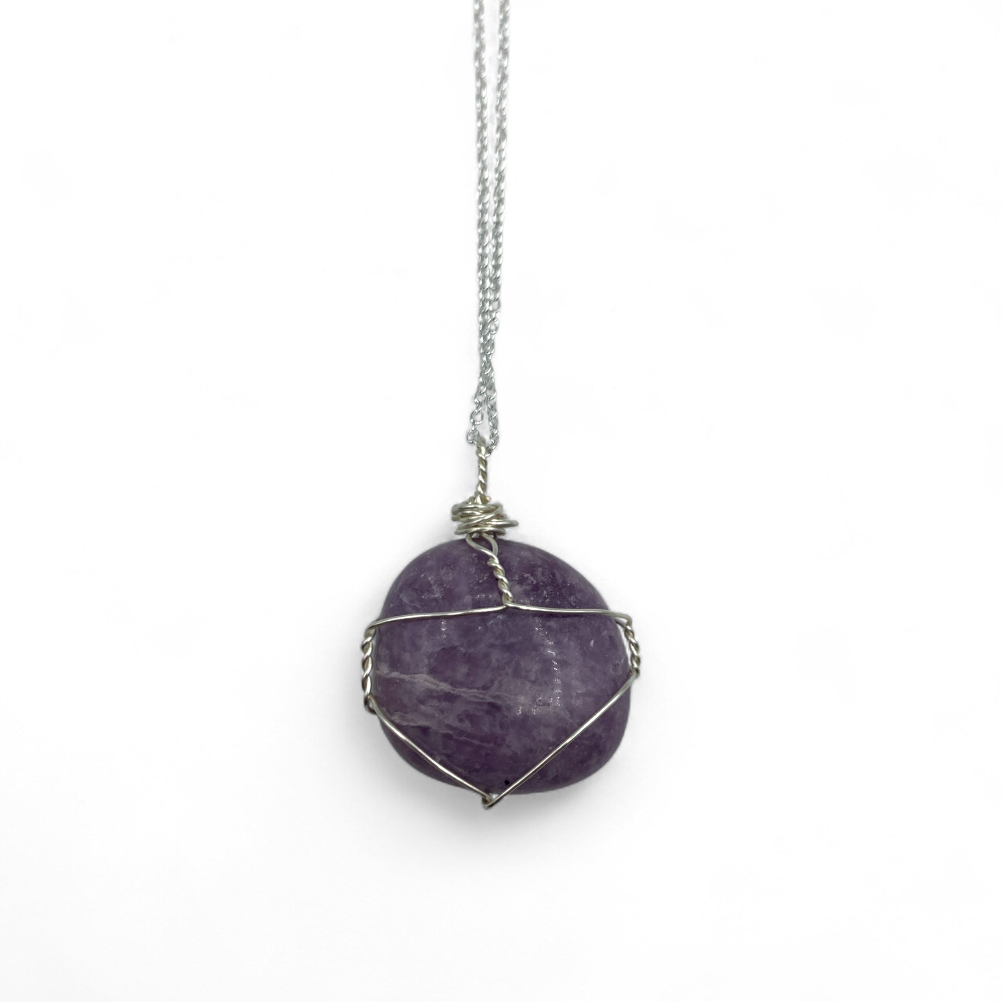 Necklace - Lepidolite Tumble Wrapped