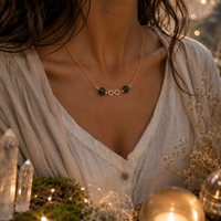 Necklace - Moldavite - "Infinity"