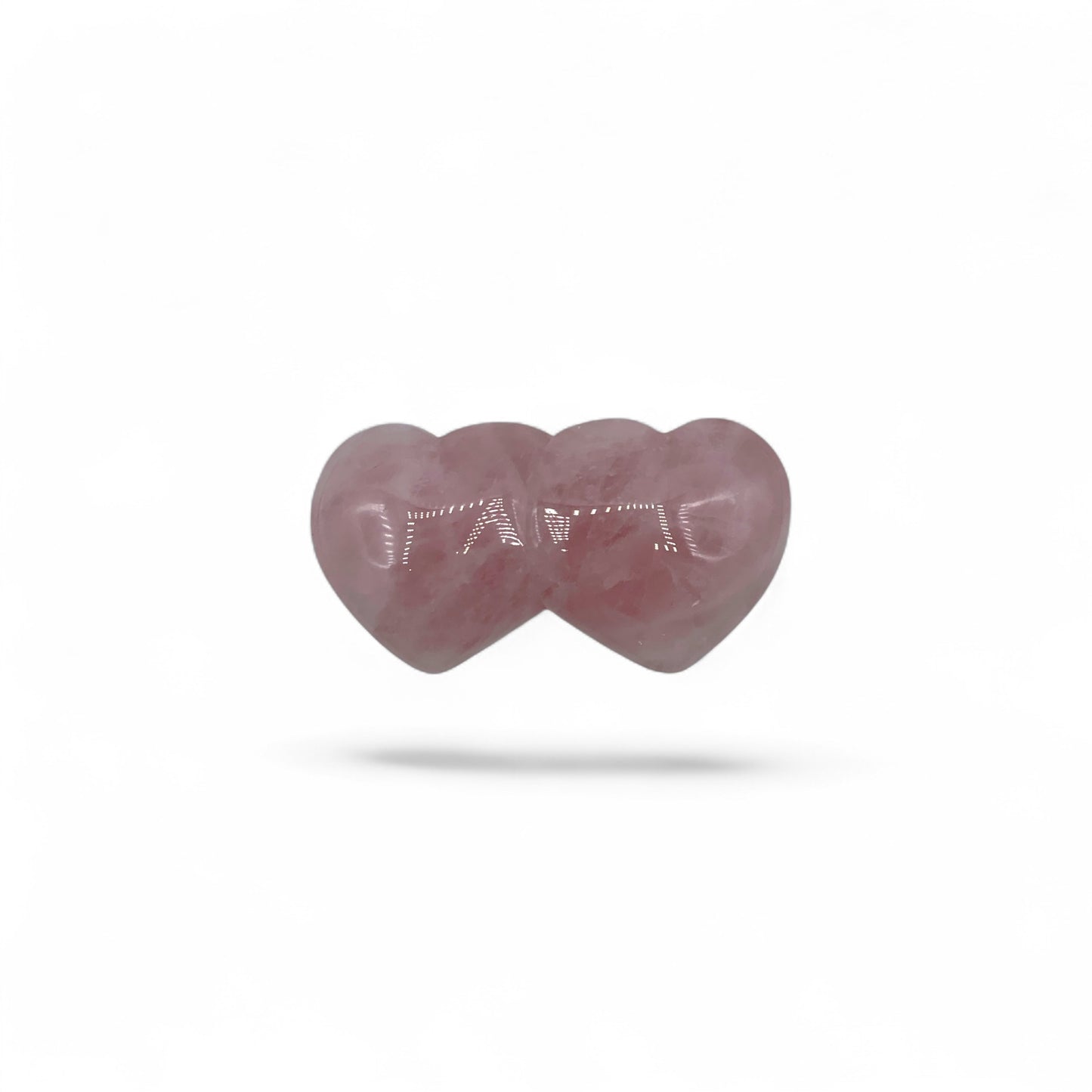 Rose Quartz Twin Heart $50