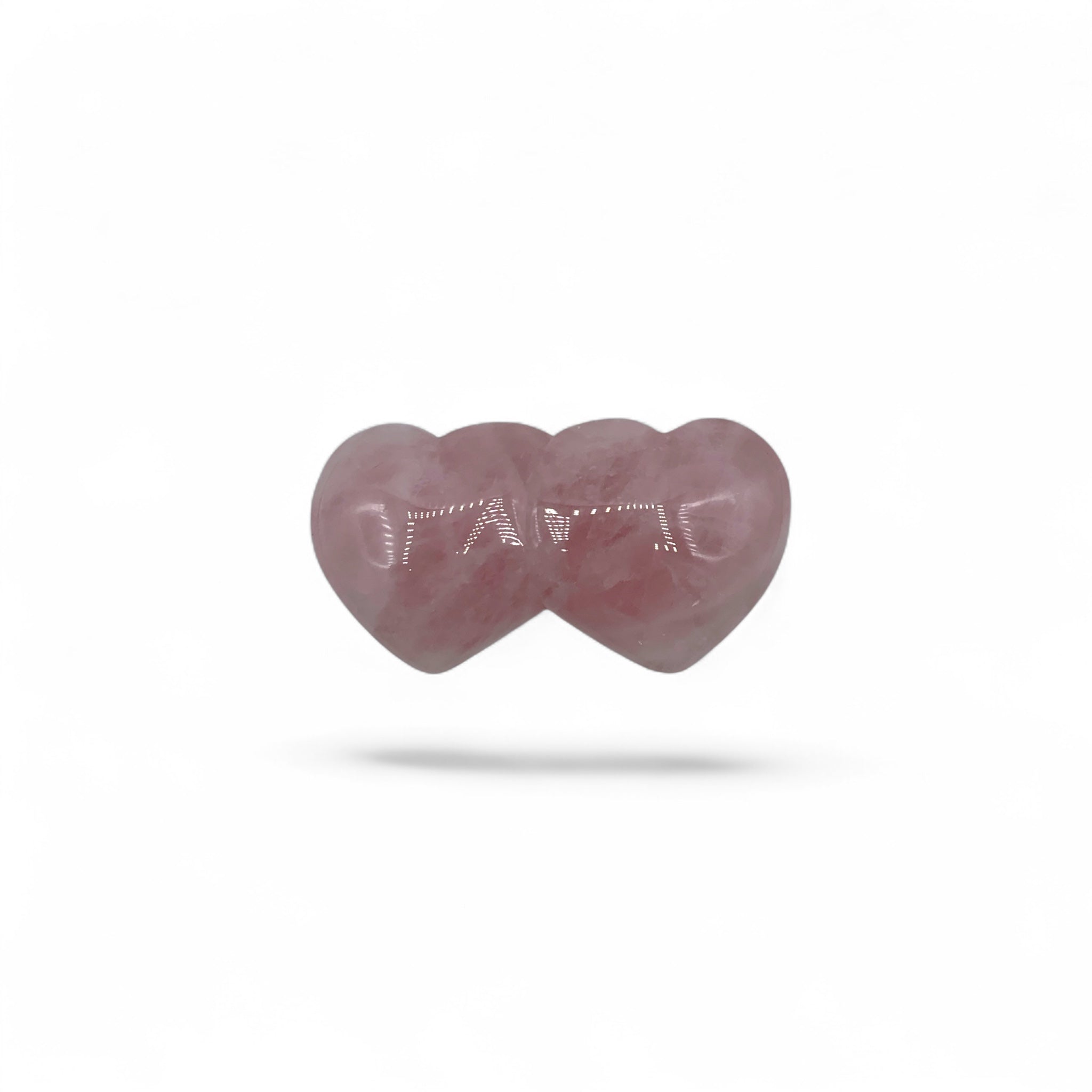 Rose Quartz Twin Heart $50