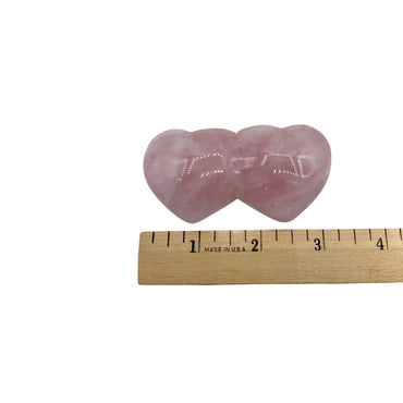 Rose Quartz Twin Heart $50