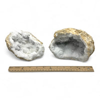 Clear Quartz Geode Pair $175