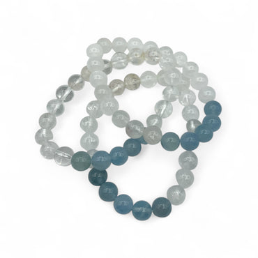 Bracelet - Aquamarine and Clear Quartz $30