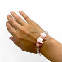 Bracelet - Opal Pink and Clear Quartz $30