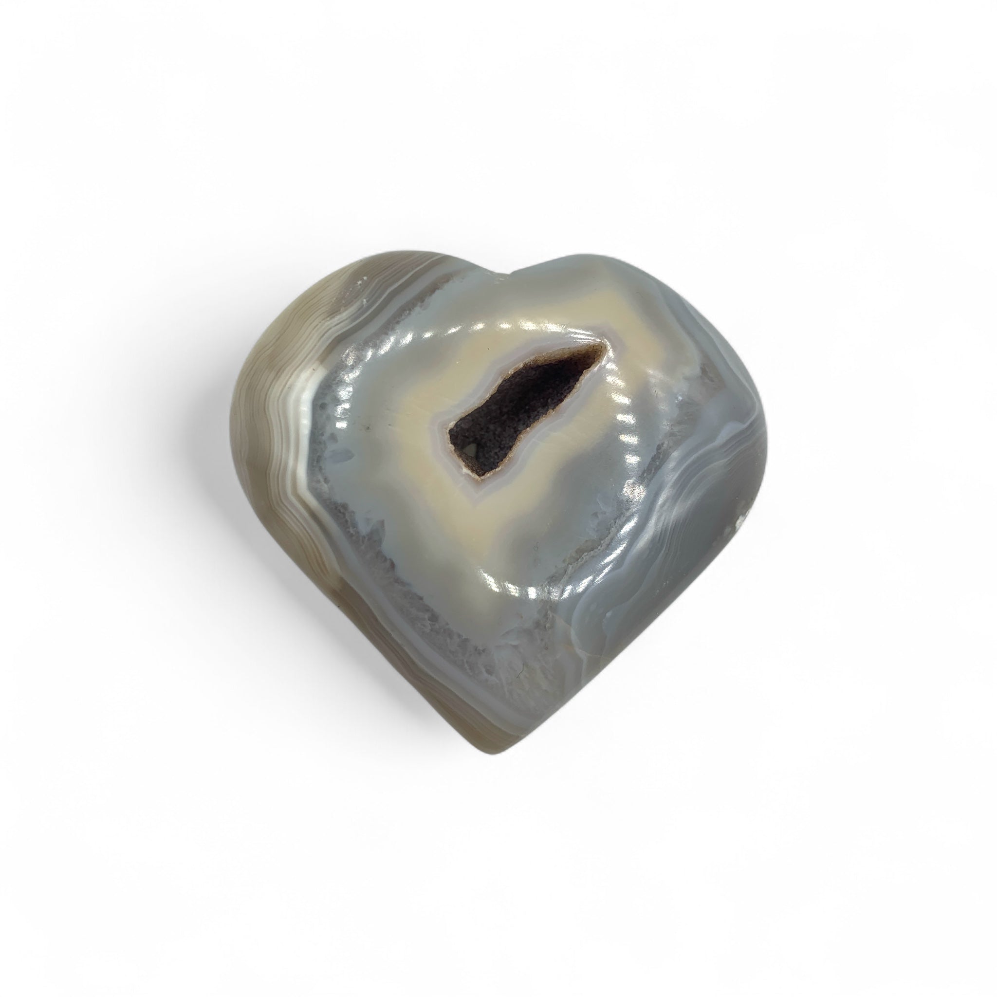 Agate - Flower Heart $75