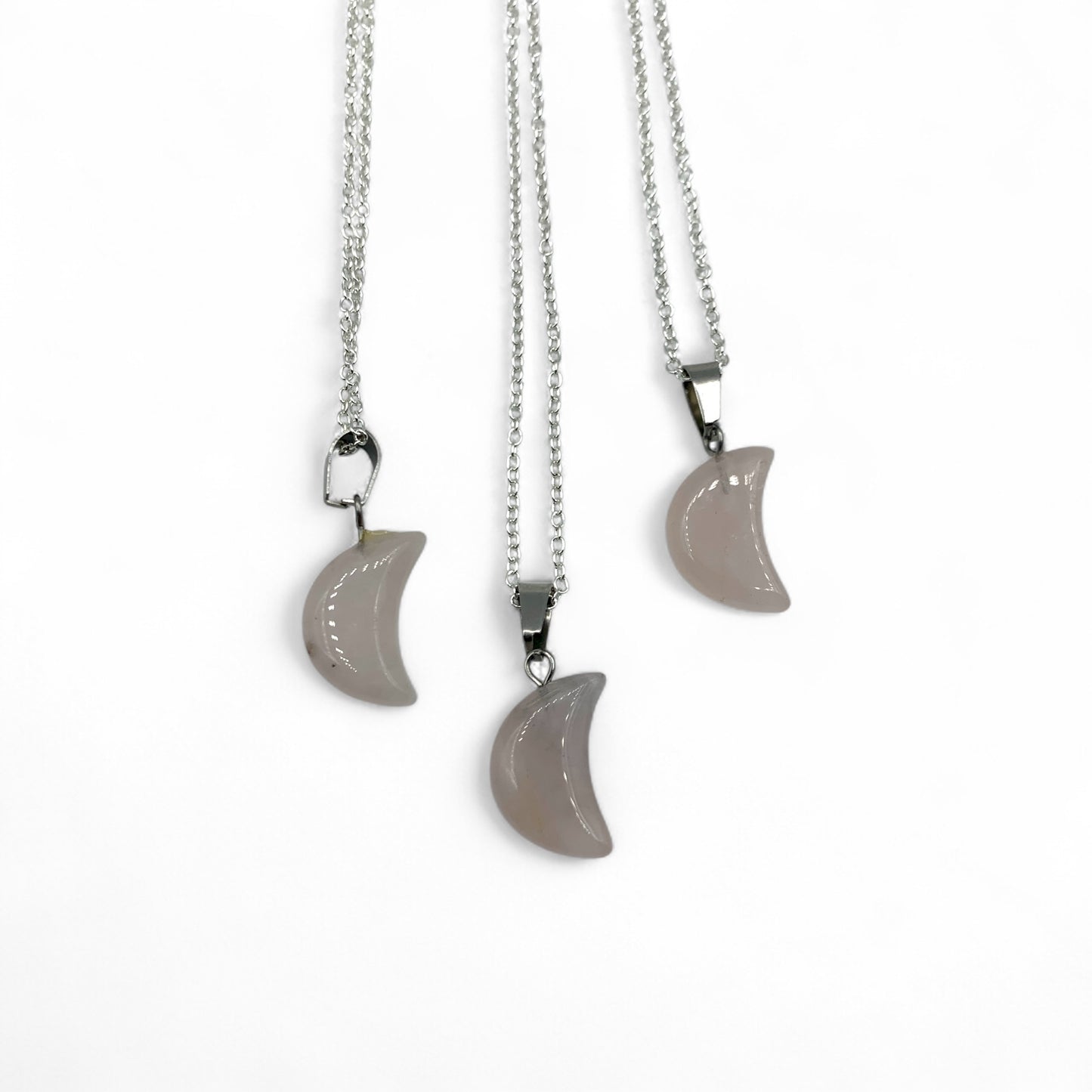 Necklace- Rose Quartz Moon $20