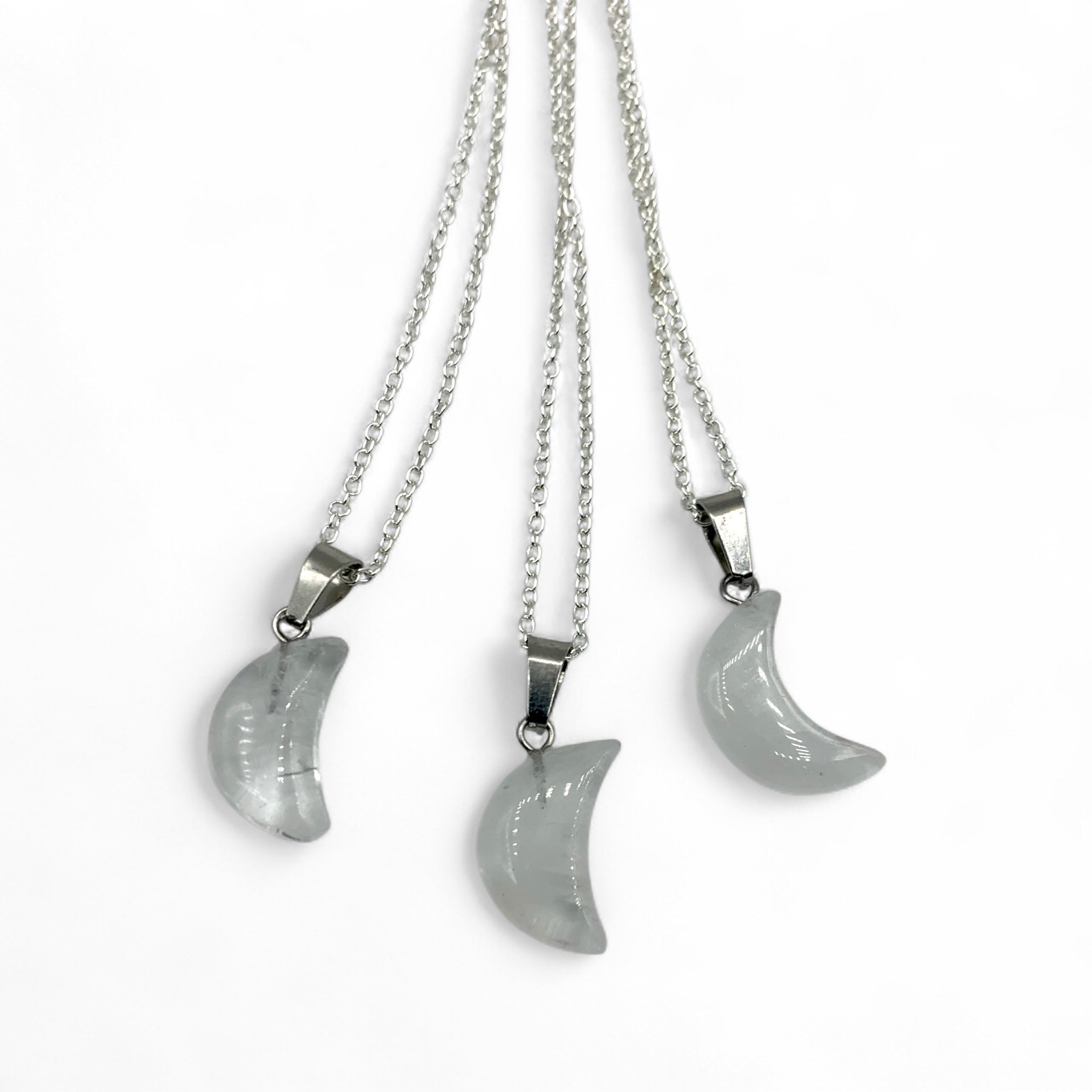 Necklace - Clear Quartz Moon $20