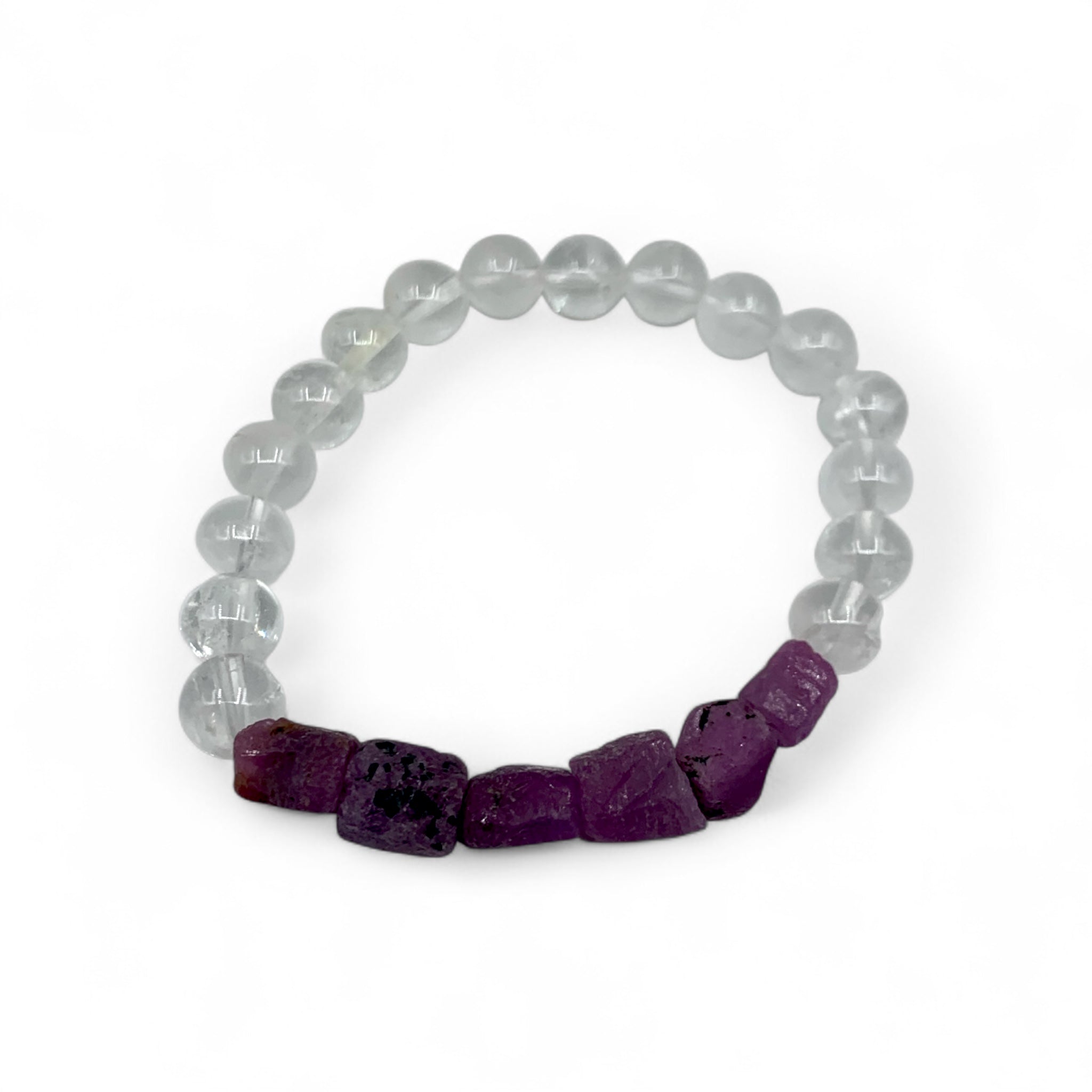 Bracelet - Ruby & Clear Quartz