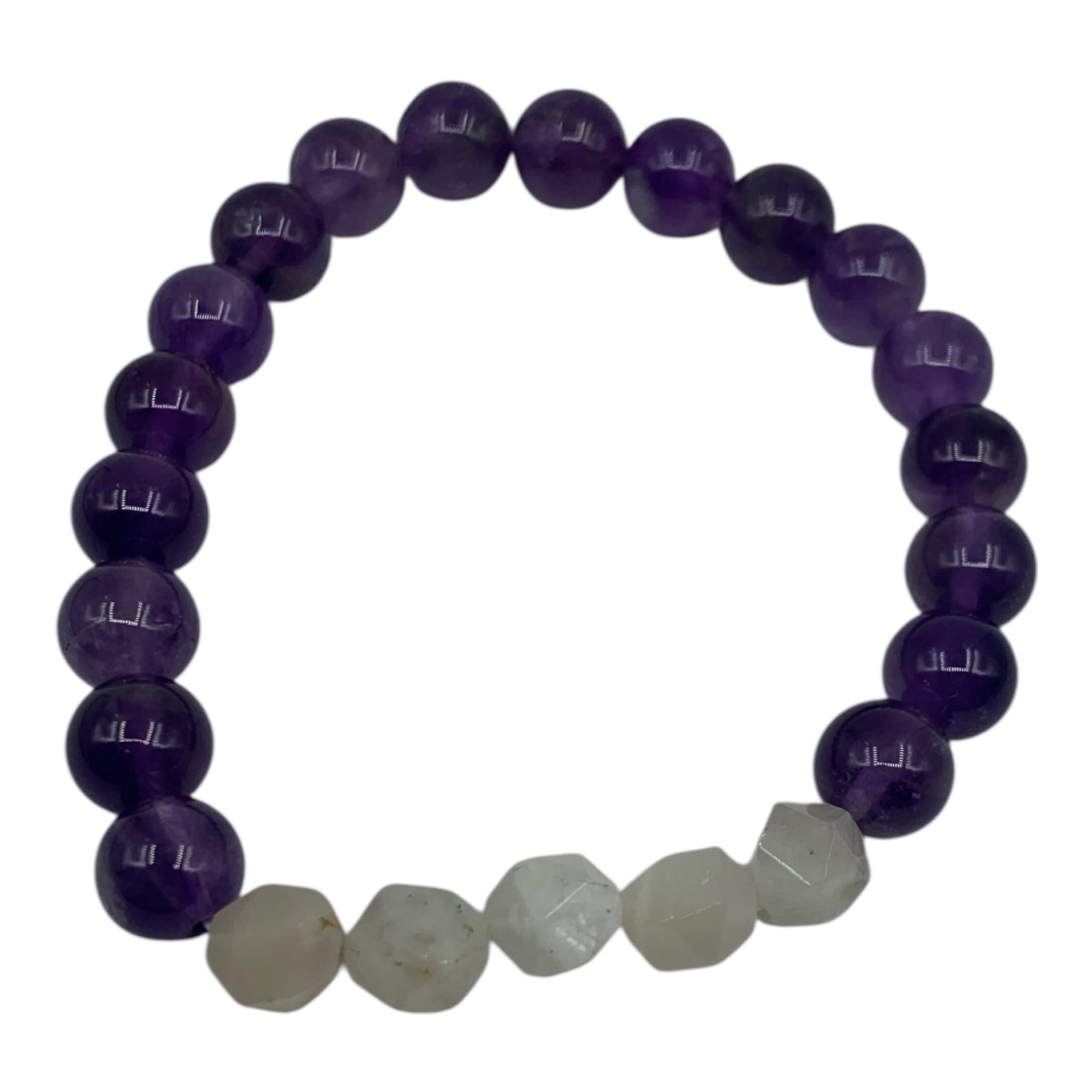 Bracelet - Amethyst & Moonstone