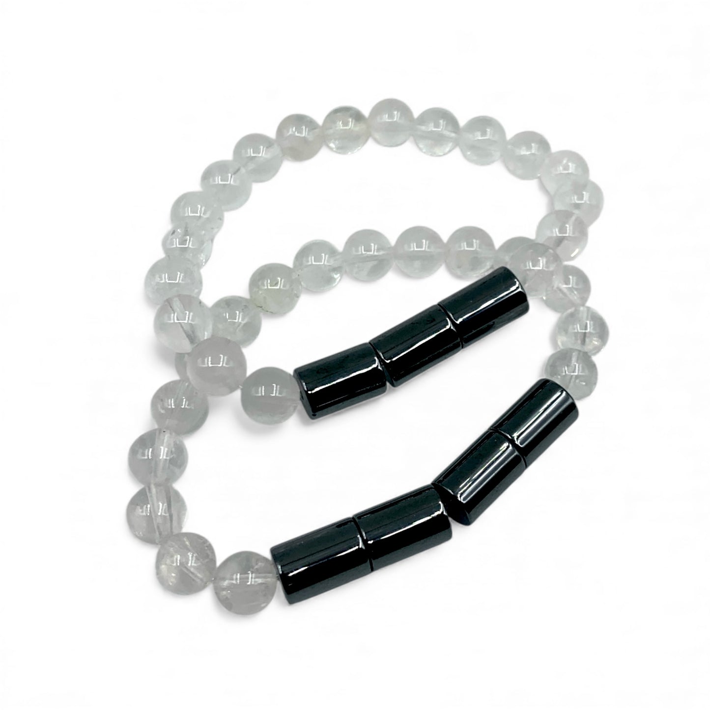 Bracelet - Hematite with Clear Quartz