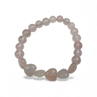 Bracelet - Rose Quartz with Hearts 8mm