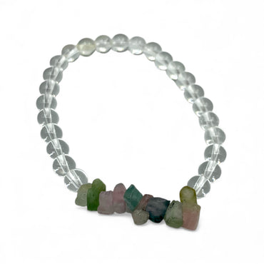Bracelet - Tourmaline Mixed and Clear Quartz