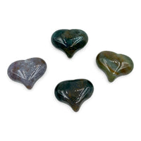 Agate - Moss Heart $18