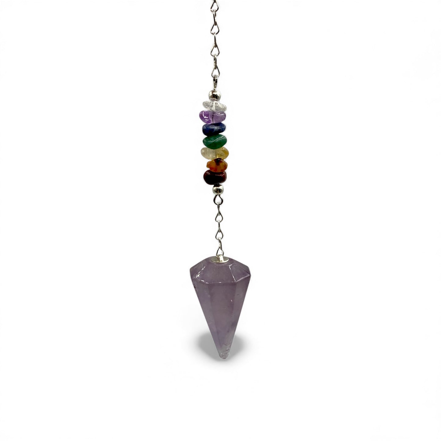 Pendulum - Amethyst and Chakra Crystals $30